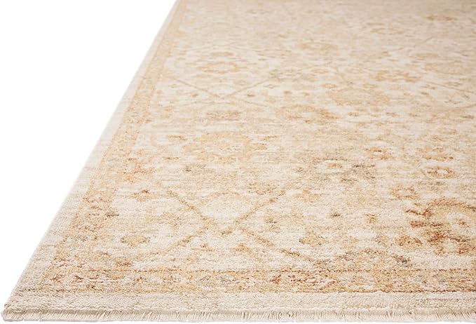 Loloi Chris Loves Julia Palma Collection PLM-04 Natural/Spice 2'-7" x 12'-0" Runner Rug Vintage Style Boho Living Room Bedroom Carpet