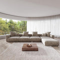 JACH 181" Oversized Modular Sectional Sofa, Deep 4-Seats Sectional Couch with Chaise Ottoman, Huge Plus Convertible Sofas, Corduroy Minimalist Couches for Living Room, Office, Apartment, Light Brown
