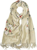 Urban CoCo Women's Embroidered Tassel Long Shawl Oversize Scarf Wraps for Women