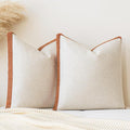 a moment Loop Yarn Linen-Like Pillow Cover Natural Soft Decorative Throw Pillow Case Farmhouse 18x18 Inch, Bohemian Textured Cushion Cover for Sofa Bed, Wrinkle-Resistant Home Decor Orange