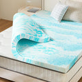 Sweetcrispy Mattress Topper California King, 4 Inch Thick Memory Foam Gel Infused Cooling Toppers Pad for Bed, Sleeper Sofa, RV, Camper, CertiPUR US Certified, Ventilated and Breathable