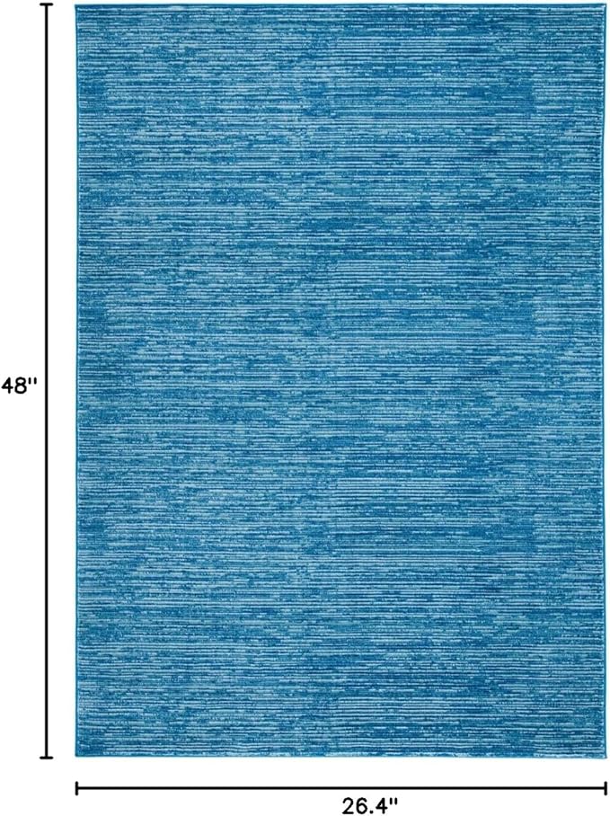 SAFAVIEH Vision Collection Accent Rug - 2'2" x 4', Blue, Modern Ombre Design, Non-Shedding & Easy to Clean, Ideal for Entryway, Foyer, Bedroom (VSN606M)