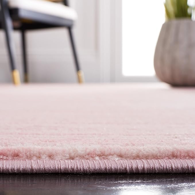 SAFAVIEH Vision Collection Area Rug - 8' Square, Pink, Modern Ombre Design, Non-Shedding & Easy to Clean, Ideal for Living Room, Bedroom, Dining Space (VSN606U)