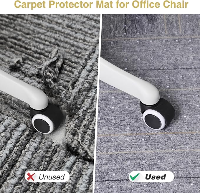 36”x 48” Carpet Floor Mat for Office Chair, Clear Desk Chair Floor Mat for Carpet for Medium/Low Pile, HeavyDuty Chair Mats for Carpeted Floors, Studded Desk Mat for Carpets for Homes and Offices