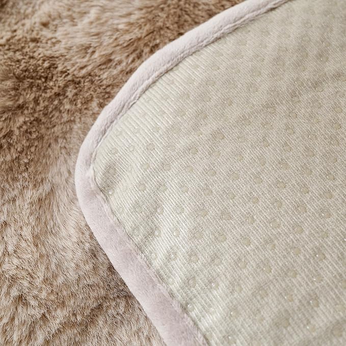 Faux Fur Couch Cover Fuzzy Soft Plush Thick Bubble Sofa Cover Luxury Sectional Couch Covers Luxury Anti-Slip Sofa Slipcover Washable Furniture Protector (Khaki,28"x47")