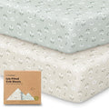 KeaBabies 2-Pack Baby Crib Sheets for Boys, Girls - 52x28 Viscose Derived from Bamboo Toddler Bed Sheets Neutral, Fitted Crib Mattress Cover for Standard Baby Bedding, Soft & Cozy (Daisies)