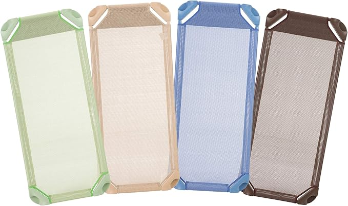 Sprogs Heavy-Duty Stackable Standard Size 52"L Daycare Cots for Kids and Toddlers, Stacking Preschool Classroom Kids Cots for Sleeping, Resting, Naptime, Pack of 4, Natural Colors