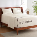 Bedsure Deep Pocket Full Size Bed Sheets Set - Fits Mattresses Up to 21 Inches Thick - 4 Piece GentleSoft Bed Sheets, Moisture Wicking, Soft & Cooling Bedsheet & Pillowcases, Easy & Secure Fit, Ivory