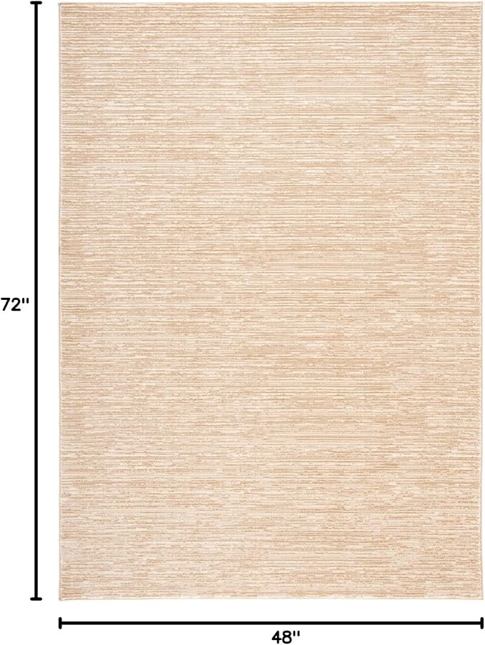 SAFAVIEH Area Rug 4x6 - Vision Collection - Beige, Modern Ombre Design, Non-Shedding & Easy to Clean, Ideal for Living Room, Bedroom, Dining Space (VSN606H)