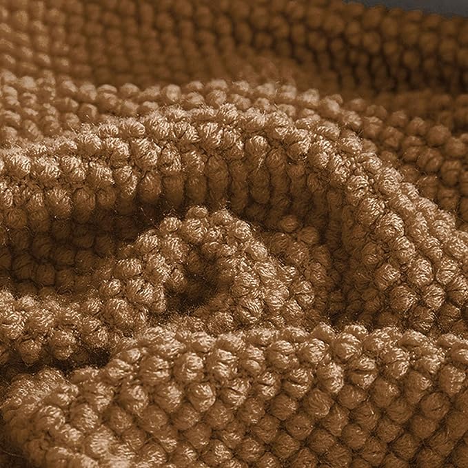 LOMAO Knitted Throw Blanket with Tassels Bubble Textured Lightweight Throws for Couch Cover Home Decor (Khaki, 60x80)