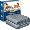 Premium 100% Waterproof King Mattress Protector, Breathable Cooling 3D Air Fabric Mattress Cover, Hypoallergenic Noiseless Bed Cover Vinyl Free, 8-21'' Deep Pocket (Gray)