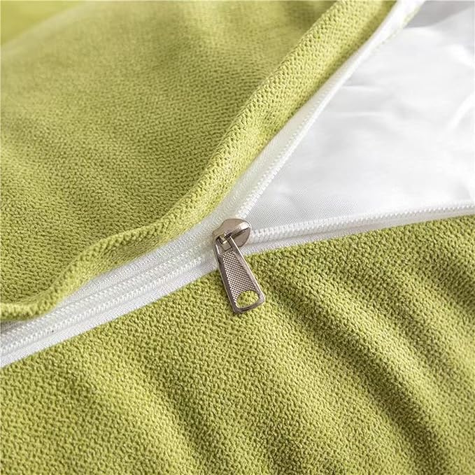 Triangular Reading Bed Rest Pillow Large Bolster Cushion Headboard Backrest Wedge Pillow with Removable Cover and Two Large Side Pockets (Lime, California King: 71 x 8 x 20 inches)
