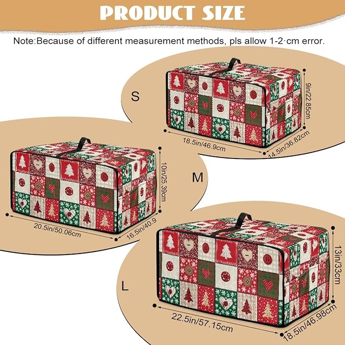 Christmas Holiday Decor Toaster Oven Cover Countertop Convection Oven Cover Smart Microwave Oven Accessories and Decor, S, 14.5 x 18.5 x 9 Inches, Christmas Patchwork Print Red Green