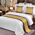 Bed Runner for Guest Room，Luxury Bed Runner，Wedding Bed Runner，Embroidered Bed Runner，Breathable Washable，Hotel Decor，Bed Decorations ，for Home Hotel Decorations(M,50 * 210cm)