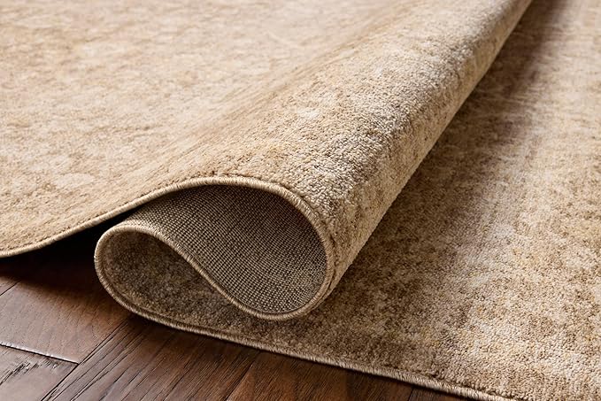Loloi Chris Loves Julia Palma Collection PLM-01 Bark/Natural 7'-10" x 10' Area Rug Vintage Style Boho Living Room Bedroom Carpet