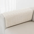 Foxdecor Couch Arm Covers Sofa Arm Covers, Arm Chair Covers Set of 2, Non-Slip Chair Arm Covers, Arm Rest Cover for Sofa, Armchair Slipcovers Couch Protector (Cream 26x26 inch)