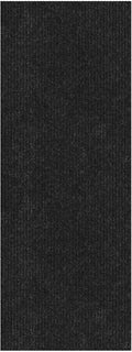 sigun Modern Non-Slip Hallway Runner Rug – Washable, Stain-Resistant & Custom Size – Durable Indoor/Outdoor Carpet for Entryway, Kitchen, Porch, Balcony, Patio & Garage – High-Traffic | Black - 4 x 4