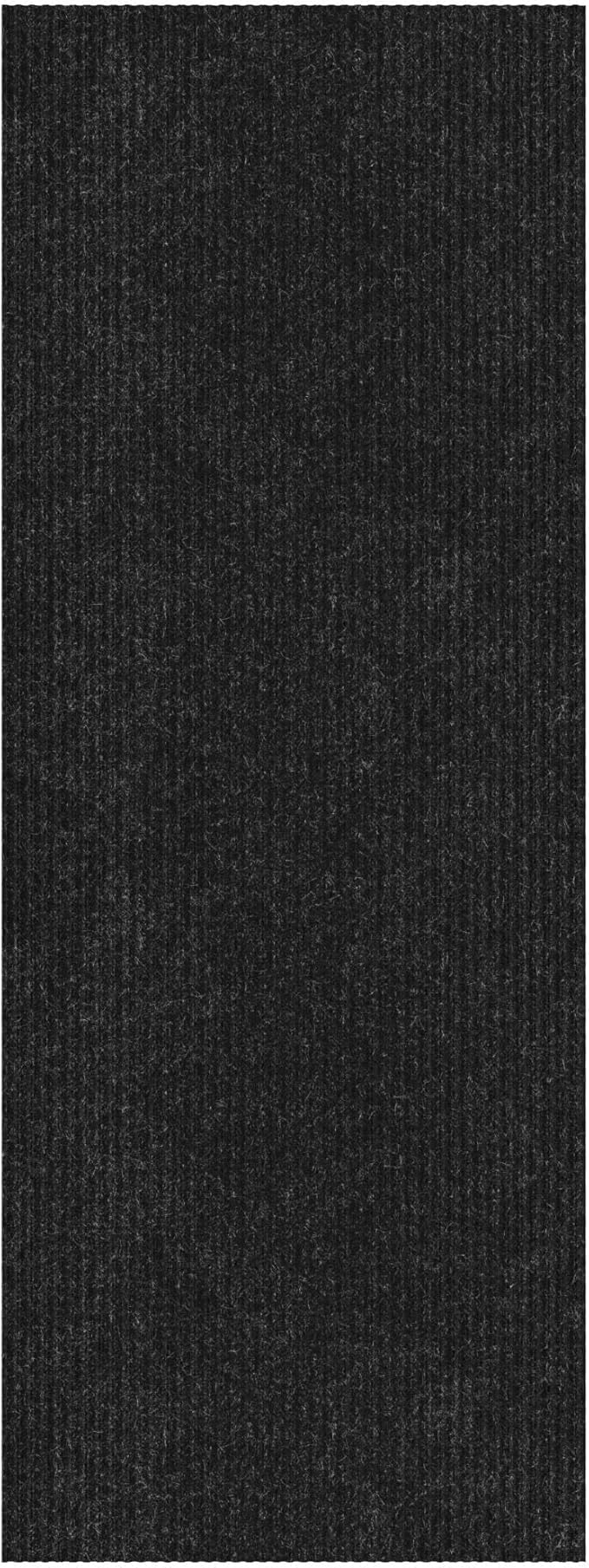 sigun Modern Non-Slip Hallway Runner Rug – Washable, Stain-Resistant & Custom Size – Durable Indoor/Outdoor Carpet for Entryway, Kitchen, Porch, Balcony, Patio & Garage – High-Traffic | Black - 4 x 9
