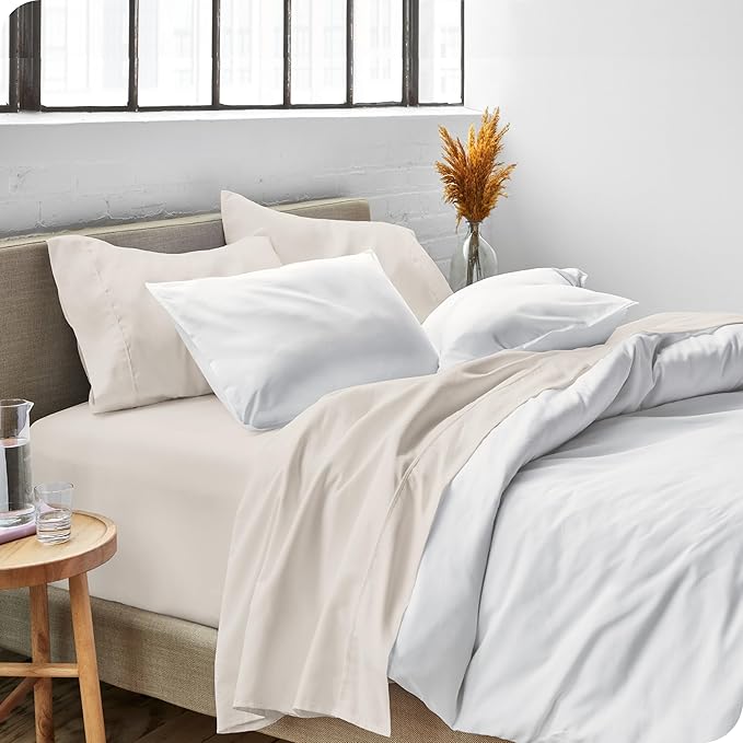 Bare Home Split King Sheet Set - 1800 Ultra-Soft Microfiber Bed Sheets - Double Brushed - Deep Pockets - Easy Fit - 5 Piece Set - Bed Sheets & Pillowcases (Split King, Wheat)