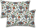 Throw Pillow Cover Case Vintage Floral Pillow Covers 20x12 Inch Set of 2,Soft Decorative Throw Pillow Case for Living Room Bedroom Sofa Couch Cushion Covers