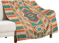Aztec Throw Blanket, Tribal Navajo Print Native Blanket for Camping Outdoor Couch Sofa Bed 30"x40"