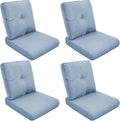Patio Cushions for Outdoor Furniture - 22" x 25" x 4" UV Resistant Thick Foam Cushions Water Resistant Replacement Cushion for Outdoor Patio Furniture Chair/Sofa/Couch | Baby Blue | 4-Pack |