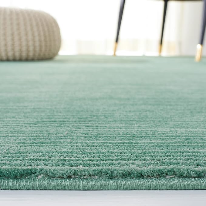 SAFAVIEH Vision Collection Accent Rug - 3' Square, Light Green, Modern Ombre Design, Non-Shedding & Easy to Clean, Ideal for Foyer, Entryway, Bedroom, Accent Space (VSN606X)