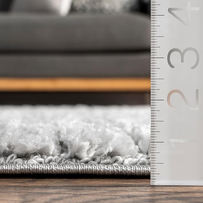nuLOOM Risette Light Grey, 10' x 14', Geometric, Soft and Textured, High Traffic, Stain Resistant, Easy Clean, Durable Area Rug for Bedroom, Living Room, Dining Space, Den, Foyer, Entryway
