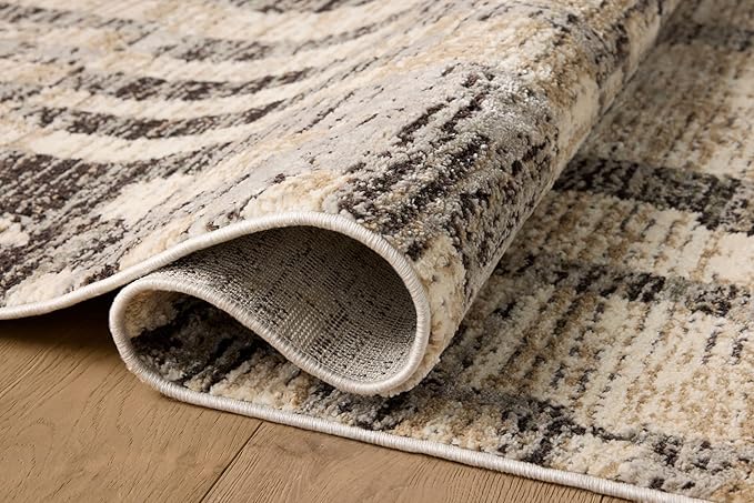 Loloi Jeremiah Brent Bleecker Collection BLE-03 Beige/Stone 5'-3" x 7'-6" Area Rug