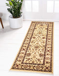 Unique Loom Voyage Collection Traditional Oriental Classic Area Rug (2' 0 x 8' 0 Runner, Ivory/Gold)
