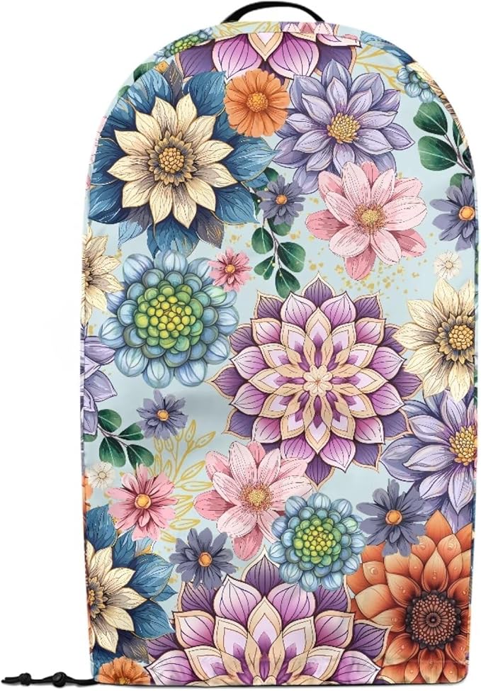 Boho Mandala Flower Blender Dust Cover with Drawstring Field Stand Mixer or Coffee Maker Cover Anti Fingerprint Polyester Appliance for Home Kitchen Decor