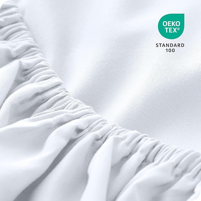 Bare Home 2-Pack Fitted Bottom Sheets Split King - Premium 1800 Ultra-Soft Microfiber - Deep Pocket - 4 Twin XL Fitted Sheets (Split King, White)
