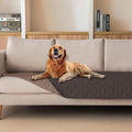 gogobunny 100% Double Sided Waterproof Dog Blanket Soft Pet Bed Cover Reversible Protect Furniture Couch Sofa Car for Puppy Cat Kids (Dark Coffee/Light Coffee, 30x80 Inch (Pack of 1))