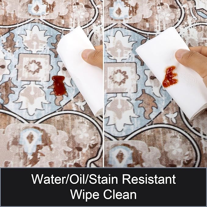 Ileading Anti Fatigue Kitchen Rugs Sets of 2 Cushioned Kitchen Mats for Floor Waterproof Kitchen Mat Set Non Slip Comfort Standing Mat for Kitchen, Office, Sink, Laundry