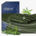 MR&HM Full Fitted Sheet Only, Ultra-Soft Rayon Derived from Bamboo & Polyester Blend, Silky & Breathable, 15" Deep Pocket with Elastic Straps, Cooling Fitted Sheet for Hot Sleepers, Olive Green