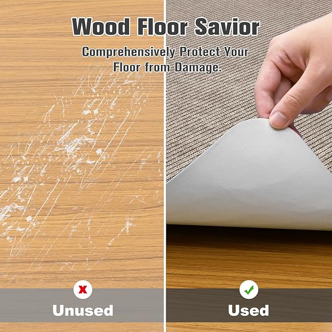 Placoot Desk Chair Mat for Hardwood Floor Corduroy Surface 1/6" Thick 55"x35" Chair Mat for Rolling Chairs-100% Large Anti-Slip Backing Under Desk Low-Pile Office Rug Floor Mat for Office/Home