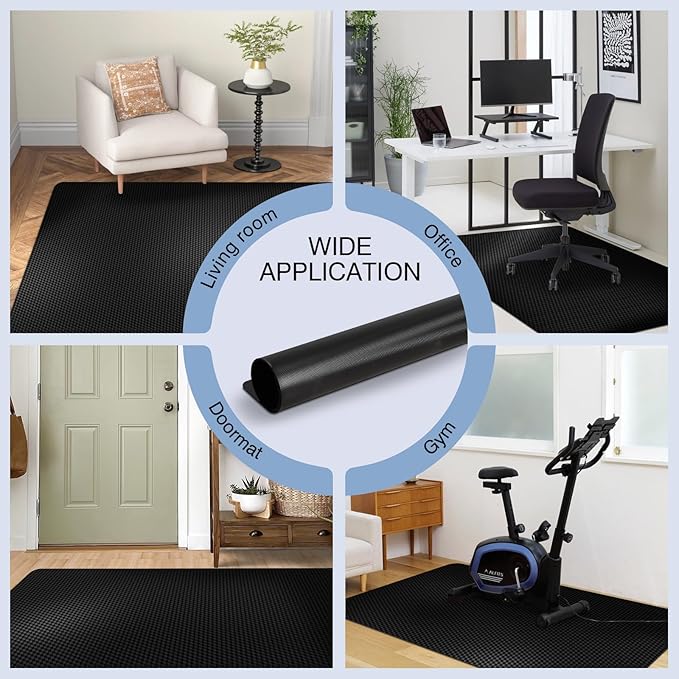 36"x 48" Chair Mat for Hard Floors, Durable Office Chair Mat for Tile &Laminate Floor, Easy to Clean Desk Floor Mats for Hard Floors, 3D Carbon Fiber Pattern Floor Protector,Waterproof Office Mat