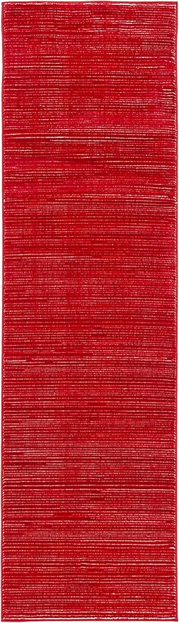 SAFAVIEH Vision Collection Runner Rug - 2'2" x 8', Red, Modern Ombre Design, Non-Shedding & Easy to Clean, Ideal for Entryway, Foyer, Bedroom, Hallway (VSN606Q)