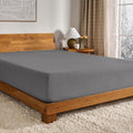 Bare Home Flannel Fitted Bottom Sheet 100% Cotton Twin Extra Long, Velvety Soft Heavyweight - Double Brushed Flannel - Deep Pocket (Twin XL, Grey)