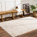 Hauteloom Keita Living Room, Bedroom Area Rug - Farmhouse - High Pile - Bone - 9'2" x 12'