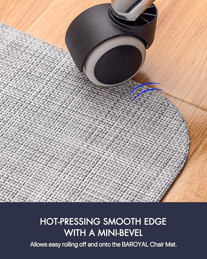 Office Chair Mat for Hardwood Floor Under Desk Computer Rolling Chair Mat for Wood/Tile Floor Non-Slip Heavy Duty Desk Rug PVC Plastic Hard Floor Protector 46"x 60" (Mist)