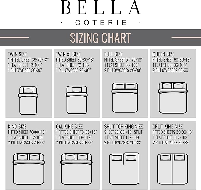 Bella Coterie Luxury Bamboo Viscose Full Size Sheet Set | 100% Organically Grown | Ultra Soft | Cooling for Hot Sleepers | 18" Deep Pocket [Lemonade]