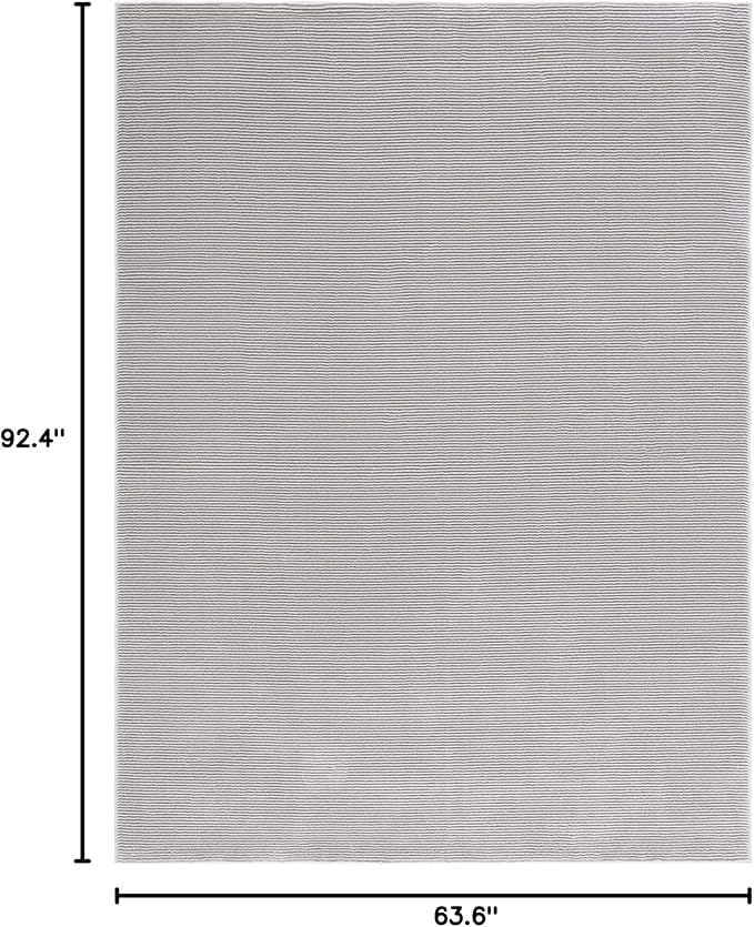 SAFAVIEH Revive Collection Area Rug - 5'3" x 7'7", Grey, Solid Design, Non-Shedding & Easy Care, Ideal for High Traffic Areas in Living Room, Bedroom (REV102F)