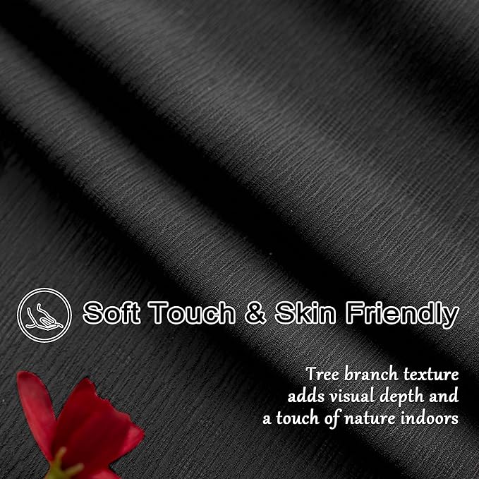 MAIHER 80 Inch Length Pinch Pleated Sheer Curtains Light Filtering Voile for Patio Door Living Room Soft Touch Lightweight Pleated Drapes with Adjustable Hooks, Black, 42" W x 80" L, 2 Panels