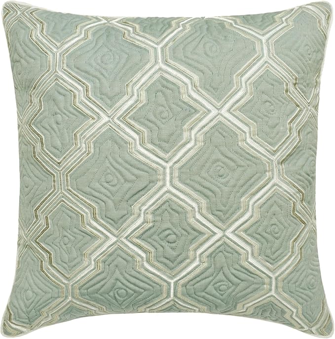 The HomeCentric King/Queen/Twin Light Blue Decorative Bed Runner King 90"x18" Bed Runner with Two Pillow Cover, Quiled, Embroidery Bed Scarf on Jacquard Fabric - Estelle