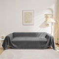 MEETSKY Sectional Couch Covers Sofa Slipcover Couch Protector Covers Universal Fit for Couch 2 Seat Thick Washable Modern Decor for Living Room, 91" x 118", Charcoal Gray