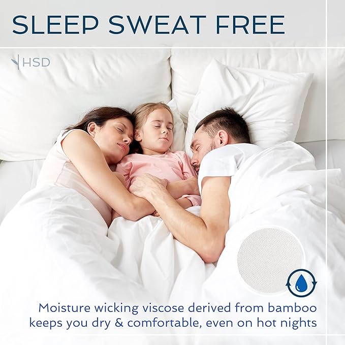 Hotel Sheets Direct 4 Piece Bed Sheet Set Full Size, 100% Viscose Derived from Bamboo Sheets Set with 2 Pillowcases, Cooling & Breathable Luxury Bedding, Moisture-Wicking & Silky Soft, Light Blue