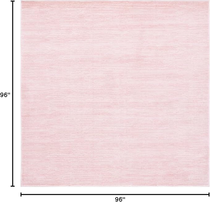 SAFAVIEH Vision Collection Area Rug - 8' Square, Pink, Modern Ombre Design, Non-Shedding & Easy to Clean, Ideal for Living Room, Bedroom, Dining Space (VSN606U)