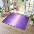Wonnitar Modern Ombre Purple Rug 2x3, Small Washable Bathroom Rugs, Non-Slip Kitchen Rugs Throw Mat, Non-Shedding Gradient Soft Indoor Floor Carpet for Entryway Bedroom Bath (Purple, 2'x3')