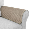 Couch Arm Covers, Sofa Arm Covers, Waterproof Armrest Cover for Sofa, Armchair, Loveseat, Headrest Cover, Non-Slip Recliner Arm Cover, Arm Chair Covers Set of 2 (Brown, 23"×19")